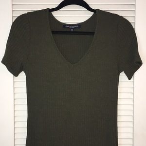 Olive Green Midi Bodycon Dress